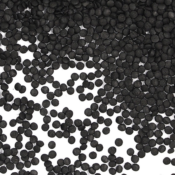Black Confetti Dots - Nuts Free Clean Label Sprinkles Cake Decoration