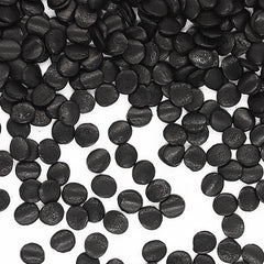 Black Confetti Sequins - No Dairy Nuts Free Sprinkles Vegan Sprinkles (Top 14 Allergen Free, Naturally Sourced Ingredients, Plant-based, Clean Label Free From GMO, Hydrogenated Fat, Palm oil, BRC, Kosher, Halal & FDA)