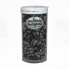 Black Confetti Sequins - No Dairy Nuts Free Sprinkles Vegan Sprinkles (Top 14 Allergen Free, Naturally Sourced Ingredients, Plant-based, Clean Label Free From GMO, Hydrogenated Fat, Palm oil, BRC, Kosher, Halal & FDA)
