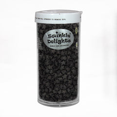 Black Confetti Star - Gluten Free Halal Certified Sprinkles For Cake (Top 14 Allergen Free, Naturally Sourced Ingredients, Plant-based, Clean Label Free From GMO, Hydrogenated Fat, Palm oil, Vegan, BRC, Kosher & FDA)