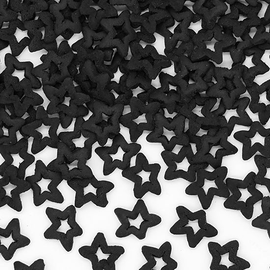 Black Confetti North Star - Gluten Free Halal Certified Sprinkles