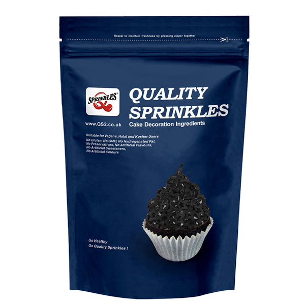 Black Confetti North Star - Gluten Free Halal Certified Sprinkles