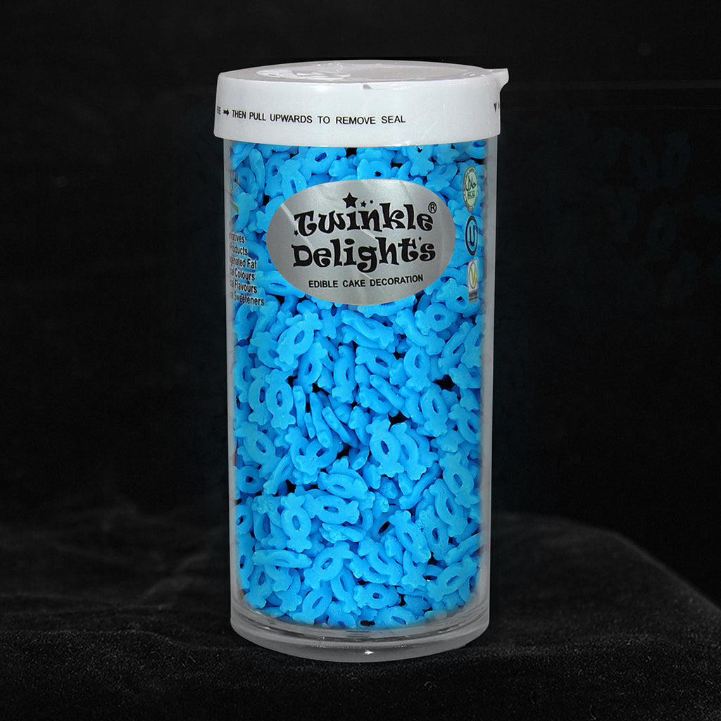 Blue Confetti Candy -No Gluten Natural Ingredient Sprinkles Cake Décor