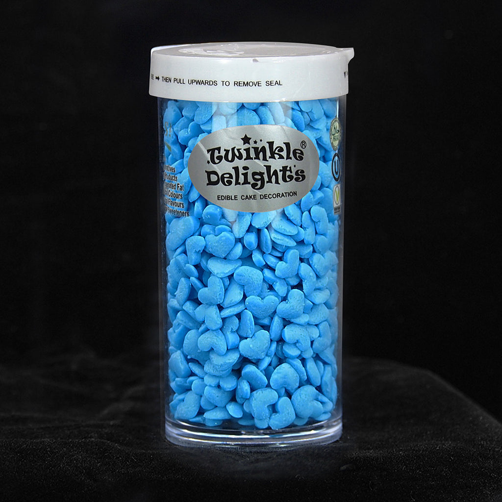 Blue Confetti Heart - Dairy Free Nuts Free Halal Certified Sprinkles