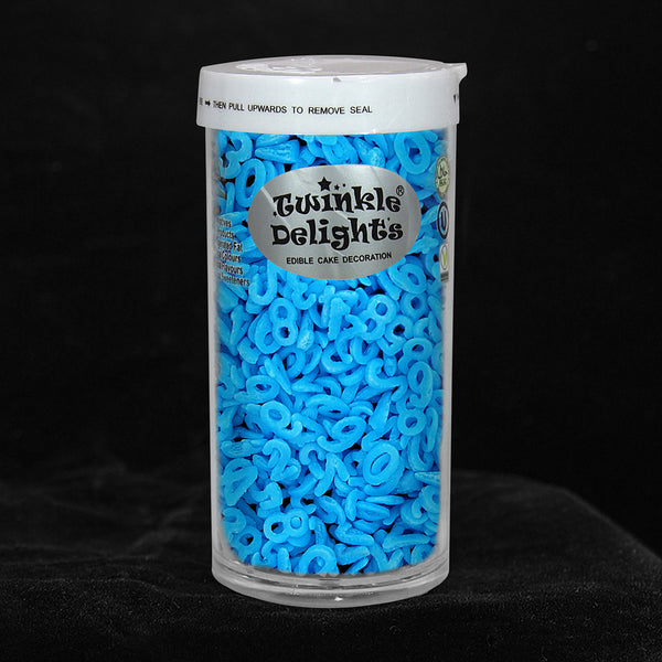 Blue Confetti Number - Soya Free Gluten Free Halal Sprinkles For Cake