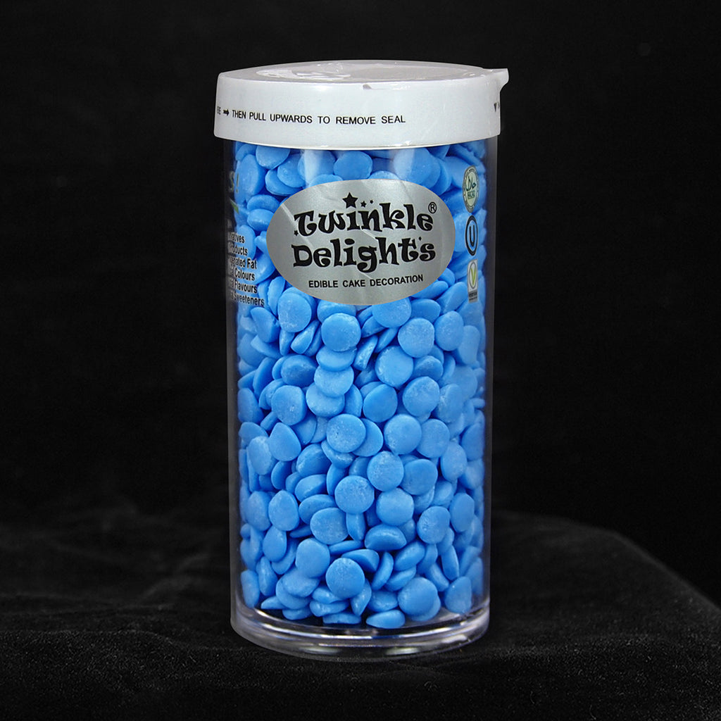 Blue Confetti Sequins - Dairy Free Kosher Certified Sprinkles For Cake