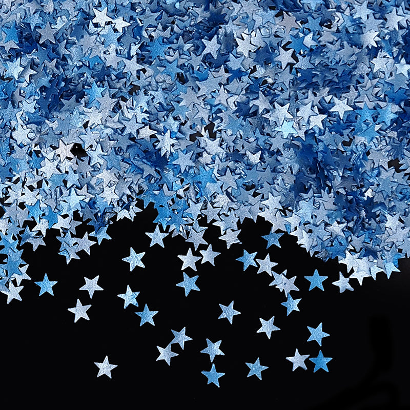 Blue Glitter Stars - Gluten Free Kosher Certified Edible Decoration