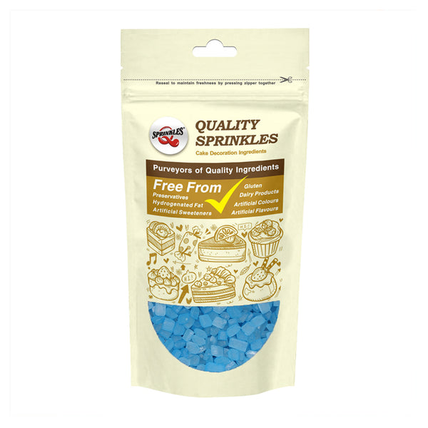 Blue Sugar Rocs - Soya Free Nuts Free Halal Certified Sprinkles