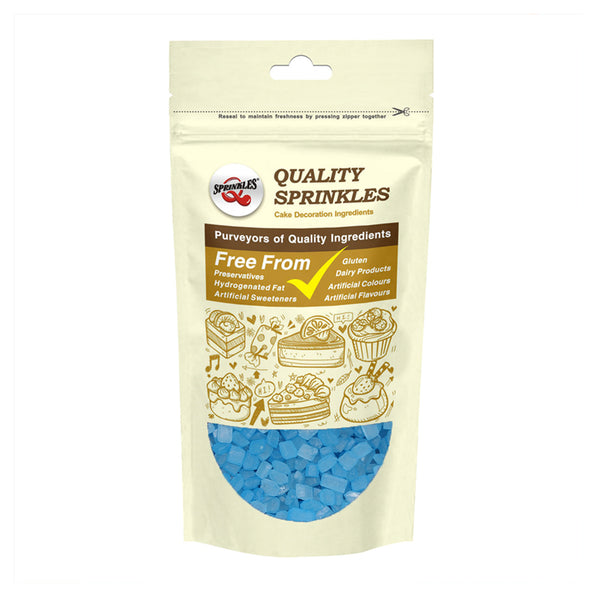 Blue Sugar Rocs - Soya Free Nuts Free Halal Certified Sprinkles