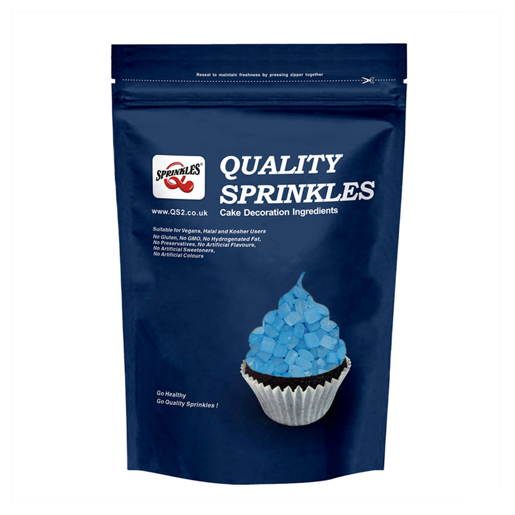 Blue Sugar Rocs - Soya Free Nuts Free Halal Certified Sprinkles