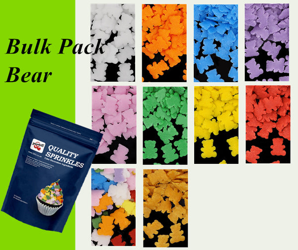 Bulk Pack Confetti Bear - Dairy Free Soya Free Sprinkles Cake Decor