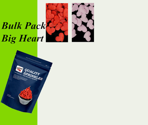 Bulk Pack Confetti Big Heart - Nuts Free Natural Ingredients Sprinkles