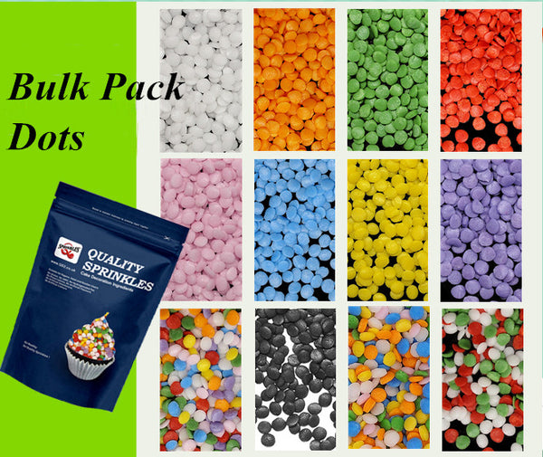 Bulk Pack Confetti Dots - No Nut Dairy Free Kosher Certified Sprinkles