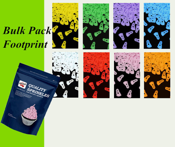 Bulk Pack Confetti Footprint - Dairy Free Soya Free Sprinkles For Cake