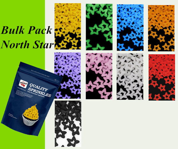 Bulk Pack Confetti North Star - Dairy Free Kosher Certified Sprinkles