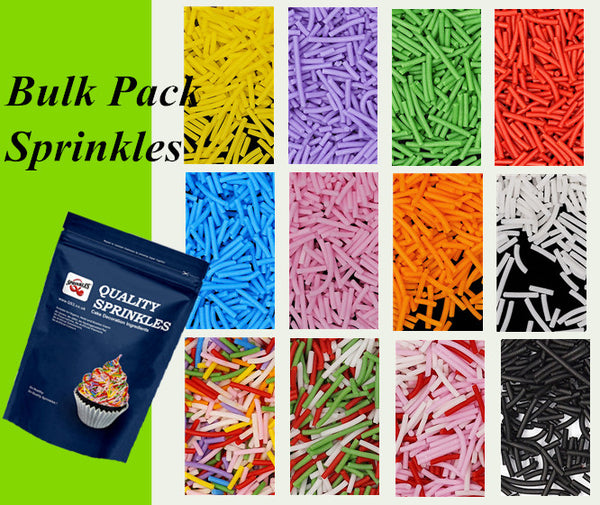 Bulk Pack Jimmies - Gluten Free Dairy Free Sprinkles Cake Decorations