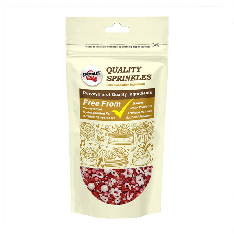 Candy Cane - Dairy Free Halal Certified Vegan Christmas Sprinkles Mix