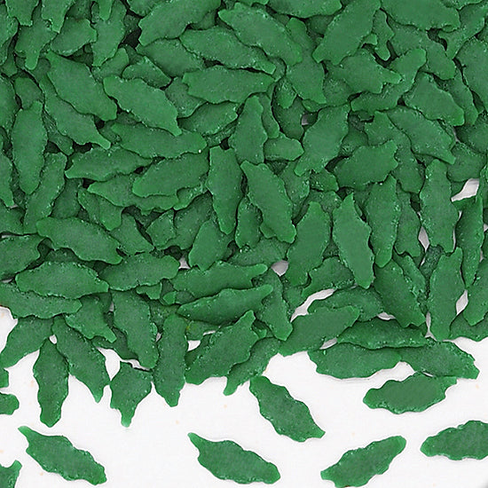 Green Confetti Holly - Dairy Free Vegan Sprinkles Cake Decorations