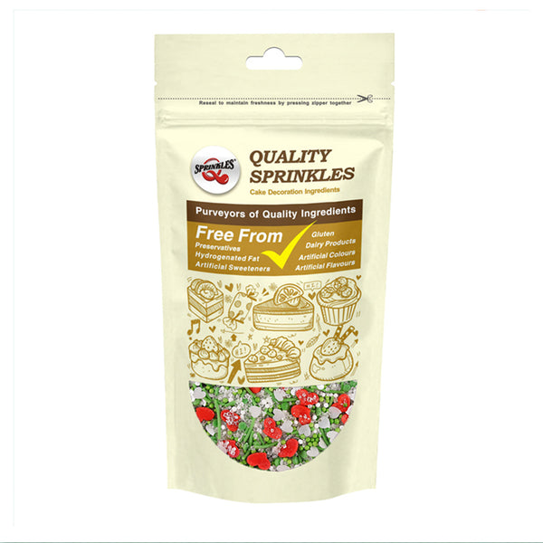 Christmas Wishes - Dairy Free Kosher Certified Halal Sprinkels Medley