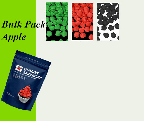 Bulk Pack Confetti Apple - No Gluten Vegan Sprinkles Cake Decoration