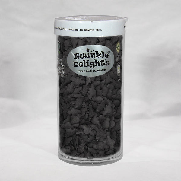 Black Confetti Bat (filled) - Gluten Free Clean Lable Halal Sprinkles