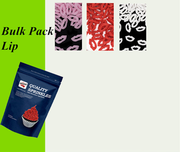 Bulk Pack Confetti Lip - No Nuts Natural Ingredient Sprinkels For Cake