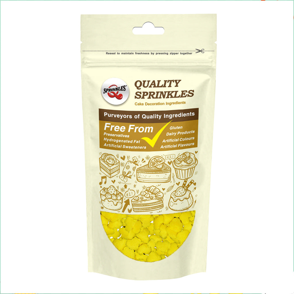 Yellow Confetti Car - Non Dairy Kosher Certified Sprinkles For Cakes