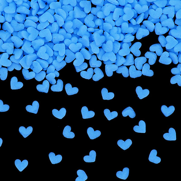 Blue Confetti Mini Heart - Halal Certified Nut Free Soy Free Sprinkles