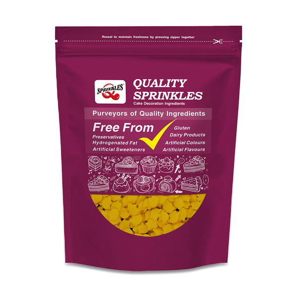Yellow Confetti Pig - Soya Free Nuts Free Halal Sprinkles Cake Decor
