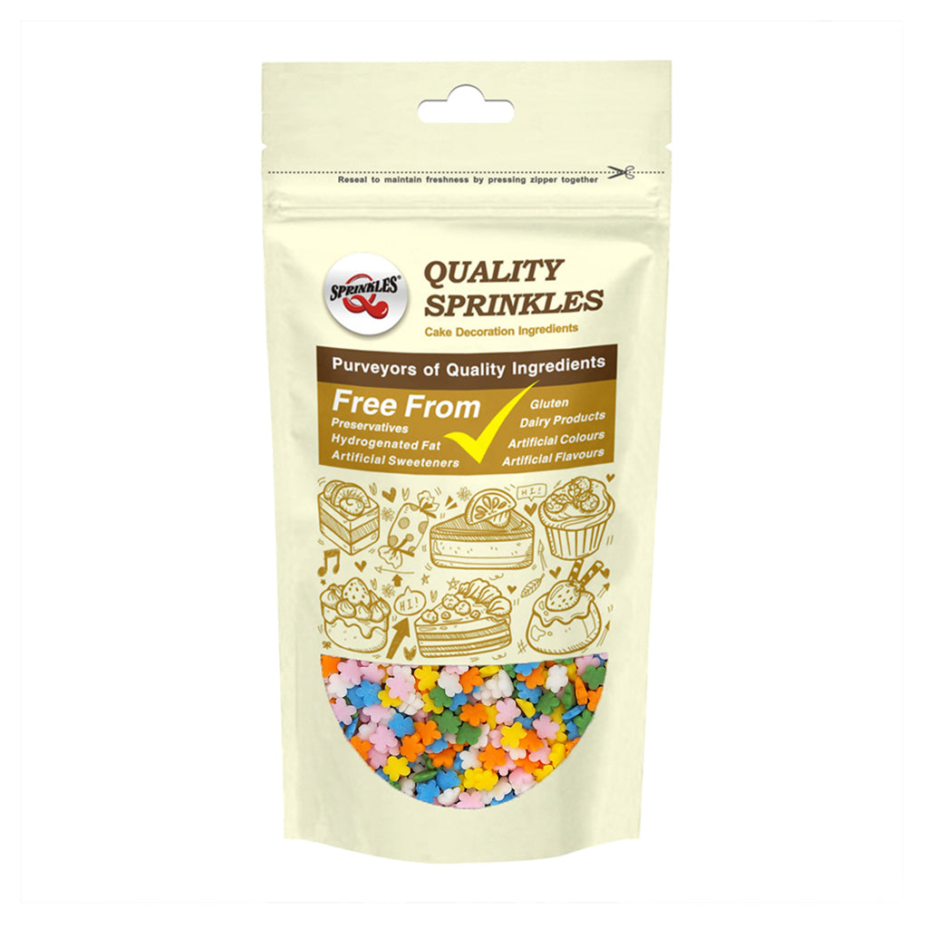 Pastel Rainbow Confetti Flower - Halal Certified No Soya Sprinkles