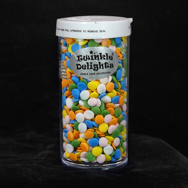Pastel Rainbow Confetti Sequins - Dairy Free Nuts Free Vegan Sprinkles