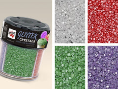 Glitter Crystals - Gluten Free Nuts Free Natural Ingredients Sprinkles (Top 14 Allergen Free, Plant-based, Clean Label Free From GMO, Hydrogenated Fat, Palm oil, Certified Vegan, BRC, Kosher, Halal & FDA)