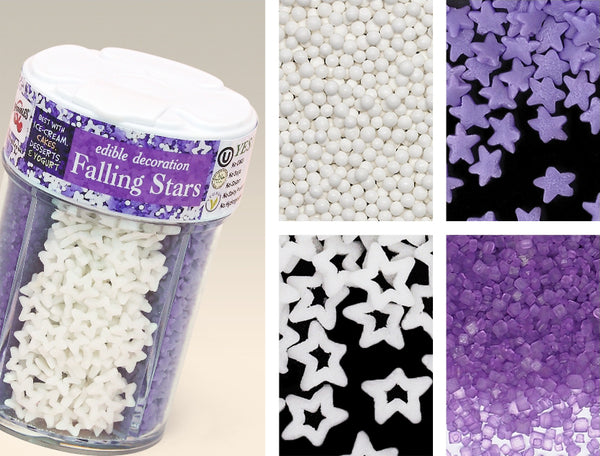 Pink Glitter Stars - No Soy Non GMO Halal Certified Edible Decoration –  Quality Sprinkles (UK) Ltd