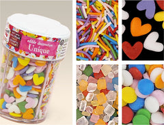 Unique - No Gluten No Nuts Kosher Certified Sprinkles 4 in 1 Shaker (Top 14 Allergen Free, Naturally Sourced Ingredients, Plant-based, Clean Label Free From GMO, Hydrogenated Fat, Palm oil, Vegan, BRC, Halal & FDA)