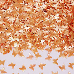 Orange Glitter Butterflies - No Nut Kosher Certified Edible Decoration (Top 14 Allergen Free, Naturally Sourced Ingredients, Plant-based, Clean Label Free From GMO, Hydrogenated Fat, Palm oil, Vegan, BRC, Halal & FDA)