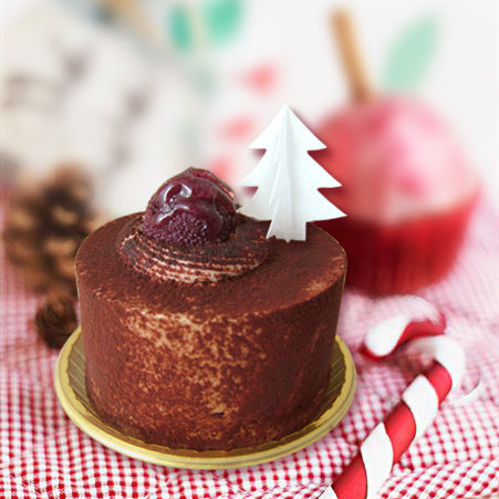 Precut Edible Wafer 3D White Christmas Tree - Gluten Free Cake Decor