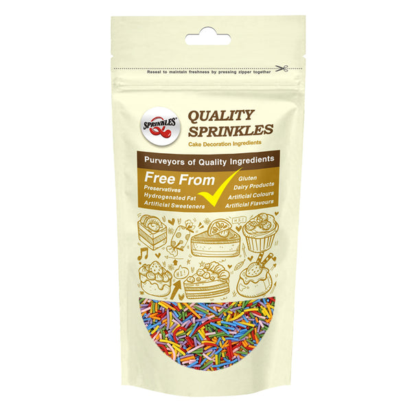 Enchanted Rainbow Jimmies - Soya Free Vegan Sprinkles Cake Decorations