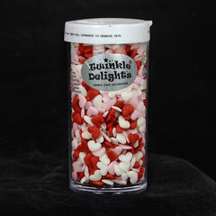 Fairy Confetti Heart - Nuts Free Kosher Certified Sprinkles For Cake (Top 14 Allergen Free, Naturally Sourced Ingredients, Plant-based, Clean Label Free From GMO, Hydrogenated Fat, Palm oil, Vegan, BRC, Halal & FDA)