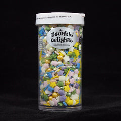 Flower Power - Gluten Free Nuts Free Easter Sprinkles Blend Cake Decor (Top 14 Allergen Free, Naturally Sourced Ingredients, Plant-based, Clean Label Free From GMO, Hydrogenated Fat, Palm oil, Certified Vegan, BRC, Kosher, Halal & FDA)