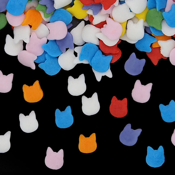 Rainbow Confetti Cat - Dairy Free Soya Free Sprinkles Cake Decorations