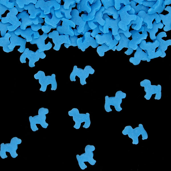 Blue Confetti Dog- Nut Free Halal Certified Sprinkles Cake Decorations
