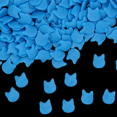 Blue Confetti Cat- Nut Free Halal Certified Sprinkles Cake Decorations (Top 14 Allergen Free, Naturally Sourced Ingredients, Plant-based, Clean Label Free From GMO, Hydrogenated Fat, Palm oil, Vegan, BRC, Kosher & FDA)