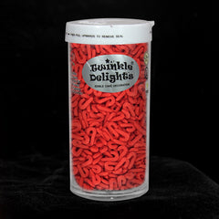 Red Confetti Candy Cane - Nut Free No Dairy Sprinkles Cake Decoration (Top 14 Allergen Free, Naturally Sourced Ingredients, Plant-based, Clean Label Free From GMO, Hydrogenated Fat, Palm oil, Certified Vegan, BRC, Kosher, Halal & FDA)
