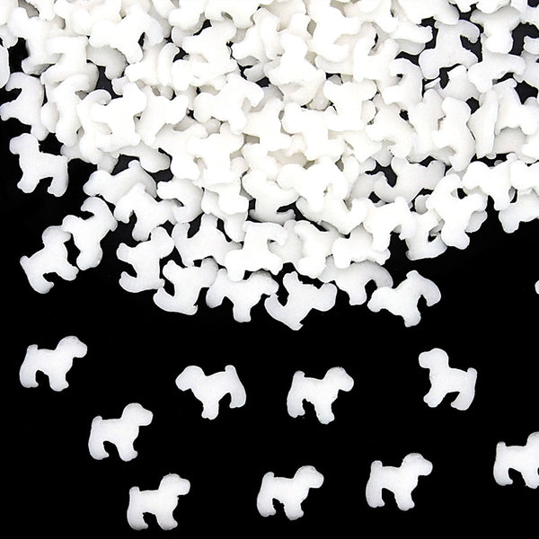 White Confetti Dog- Gluten Free Clean Label Sprinkles Cake Decorations