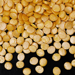 Gold Confetti 8MM Big Sequins - No Gluten Halal Sprinkles For Cakes (Top 14 Allergen Free, Naturally Sourced Ingredients, Plant-based, Clean Label Free From GMO, Hydrogenated Fat, Palm oil, Certified Vegan, BRC, Kosher & FDA)