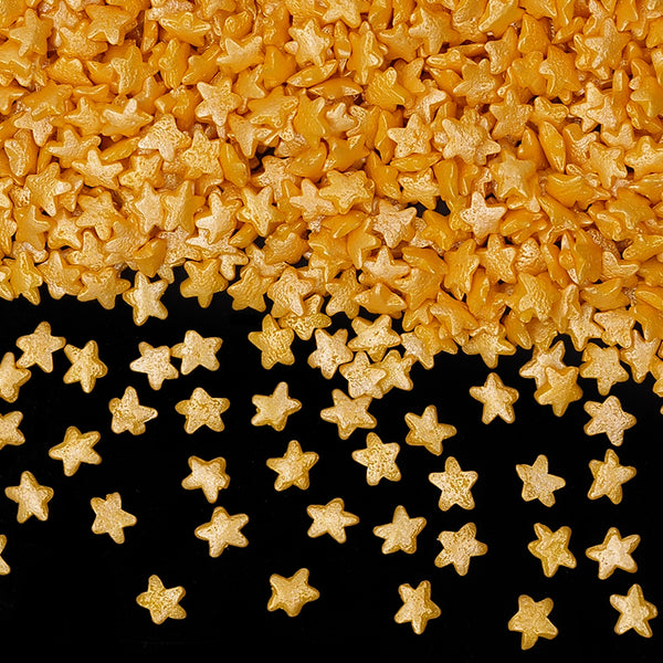 Gold Confetti Star - No Soy Kosher Certified Sprinkles Cake Decoration