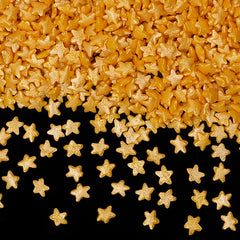 Gold Confetti Star - No Soy Kosher Certified Sprinkles Cake Decoration (Top 14 Allergen Free, Naturally Sourced Ingredients, Plant-based, Clean Label Free From GMO, Hydrogenated Fat, Palm oil, Vegan, BRC, Halal & FDA)