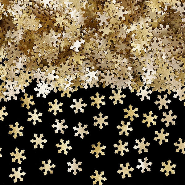 Gold Glitter Snowflakes - Nuts Free Kosher Certified Edible Decoration