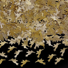 Gold Glitter Hummingbirds - No Nuts Kosher Certified Edible Decoration (Top 14 Allergen Free, Naturally Sourced Ingredients, Plant-based, Clean Label Free From GMO, Hydrogenated Fat, Palm oil, Vegan, BRC, Halal & FDA)