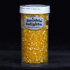 Gold Sparkling Sugar - Natural Ingredients Sprinkles Cake Decoration (Top 14 Allergen Free, Plant-based, Clean Label Free From GMO, Hydrogenated Fat, Palm oil, Certified Vegan, BRC, Kosher, Halal & FDA)
